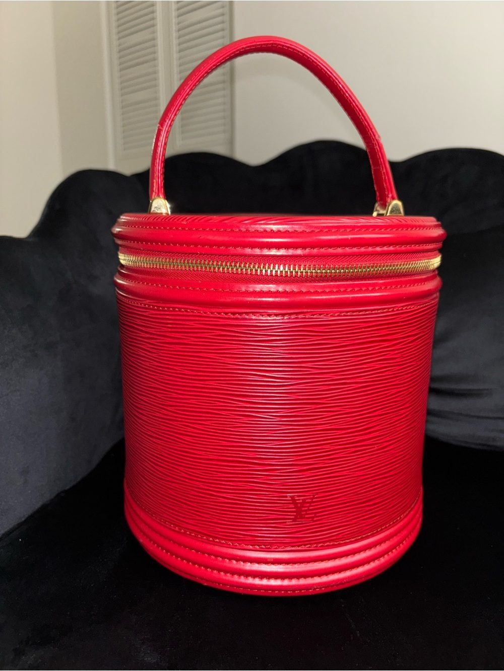 Louis Vuitton Red Epi Leather Round Top-Handle Mini Bag